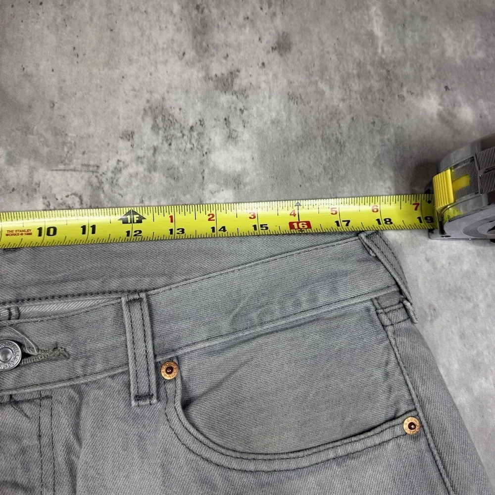 Levis 501 Original Fit Gray Wash Button Fly Straight Leg Jeans 36x30 Workwear US